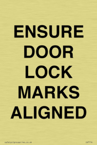 IV7114: ENSURE DOOR LOCK MARKS ALIGNED