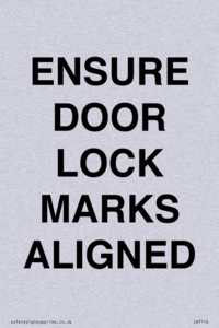 IV7114: ENSURE DOOR LOCK MARKS ALIGNED