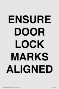 IV7114: ENSURE DOOR LOCK MARKS ALIGNED