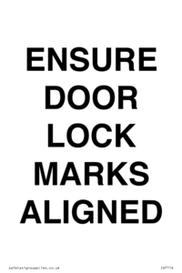 IV7114: ENSURE DOOR LOCK MARKS ALIGNED
