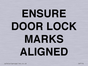 IV7114: ENSURE DOOR LOCK MARKS ALIGNED