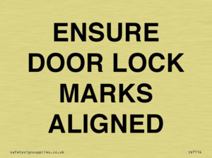 IV7114: ENSURE DOOR LOCK MARKS ALIGNED