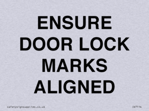 IV7114: ENSURE DOOR LOCK MARKS ALIGNED