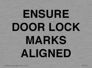IV7114: ENSURE DOOR LOCK MARKS ALIGNED