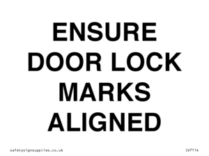 IV7114: ENSURE DOOR LOCK MARKS ALIGNED