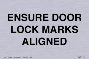 IV7114: ENSURE DOOR LOCK MARKS ALIGNED