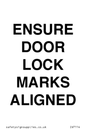 IV7114: ENSURE DOOR LOCK MARKS ALIGNED