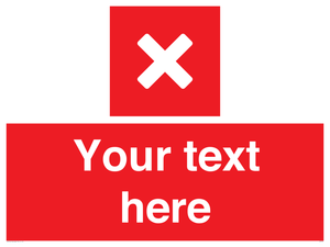 IV7127: Custom red background, square with cross
