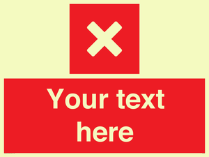 IV7127: Custom red background, square with cross