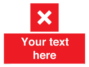 IV7127: Custom red background, square with cross