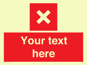 IV7127: Custom red background, square with cross