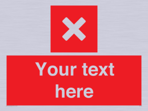 IV7127: Custom red background, square with cross
