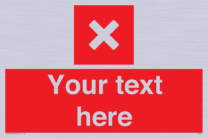 IV7127: Custom red background, square with cross