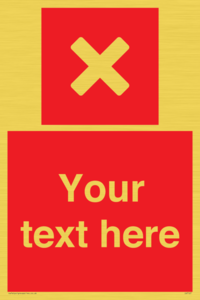 IV7127: Custom red background, square with cross