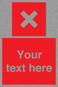 IV7127: Custom red background, square with cross