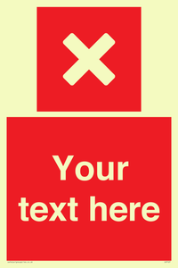 IV7127: Custom red background, square with cross