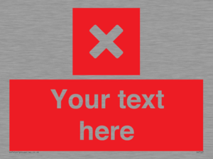 IV7127: Custom red background, square with cross