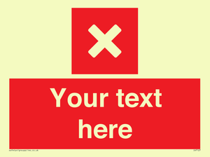 IV7127: Custom red background, square with cross
