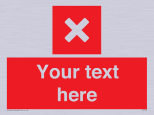IV7127: Custom red background, square with cross