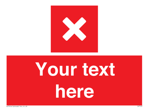 IV7127: Custom red background, square with cross