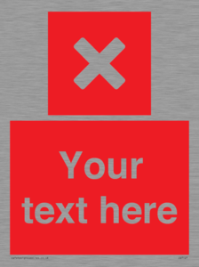 IV7127: Custom red background, square with cross
