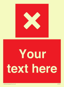 IV7127: Custom red background, square with cross