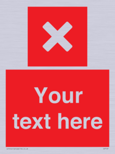 IV7127: Custom red background, square with cross