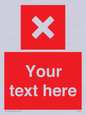 IV7127: Custom red background, square with cross