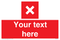 IV7127: Custom red background, square with cross