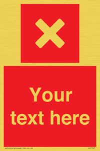 IV7127: Custom red background, square with cross