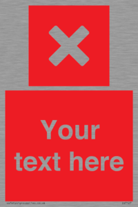 IV7127: Custom red background, square with cross