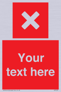 IV7127: Custom red background, square with cross