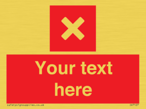 IV7127: Custom red background, square with cross