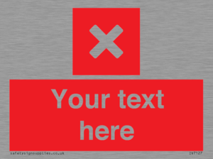 IV7127: Custom red background, square with cross
