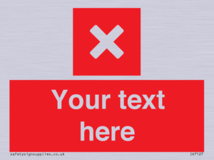IV7127: Custom red background, square with cross