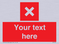 IV7127: Custom red background, square with cross