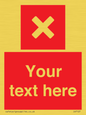 IV7127: Custom red background, square with cross