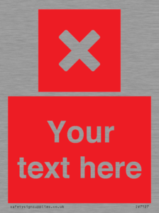 IV7127: Custom red background, square with cross