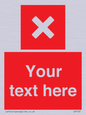 IV7127: Custom red background, square with cross
