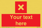 IV7127: Custom red background, square with cross