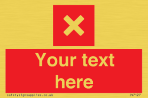 IV7127: Custom red background, square with cross