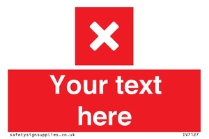 IV7127: Custom red background, square with cross
