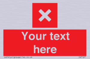 IV7127: Custom red background, square with cross