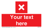 IV7127: Custom red background, square with cross