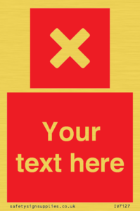 IV7127: Custom red background, square with cross