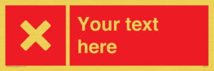 IV7127: Custom red background, square with cross