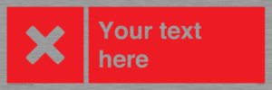 IV7127: Custom red background, square with cross