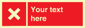 IV7127: Custom red background, square with cross