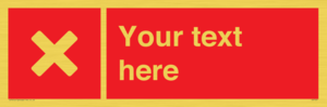 IV7127: Custom red background, square with cross