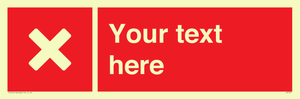 IV7127: Custom red background, square with cross